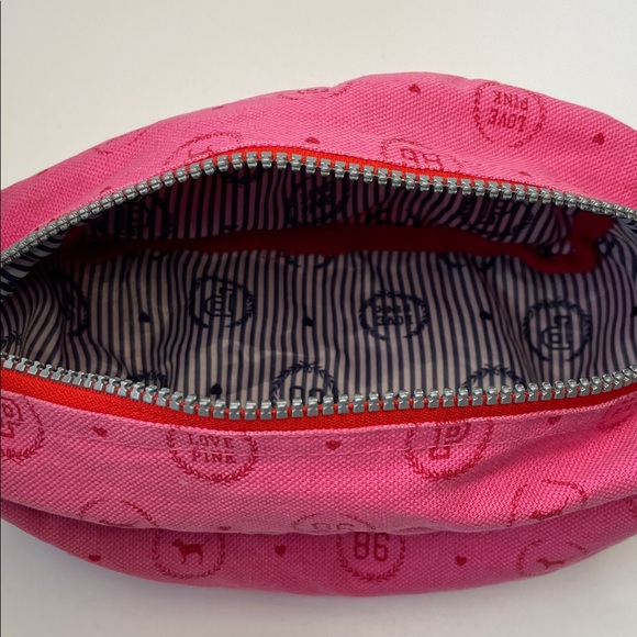 Vintage PINK Victoria's Secret Pink Crest Canvas Cosmetic Bag.  Y2K-era. - Picture 5 of 7
